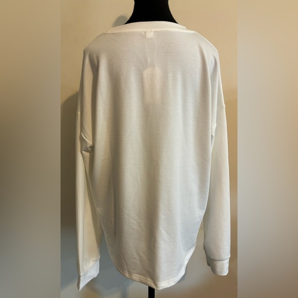 NWT Exclusive brand Women’s white long sleeve top. Size Extra Large - Picture 5 of 6